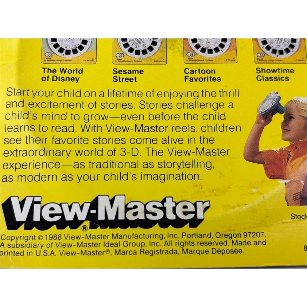 Lot of 3 - 3d View-Master 3 Reel Packets NEW FACTORY SEALED 1988-1990